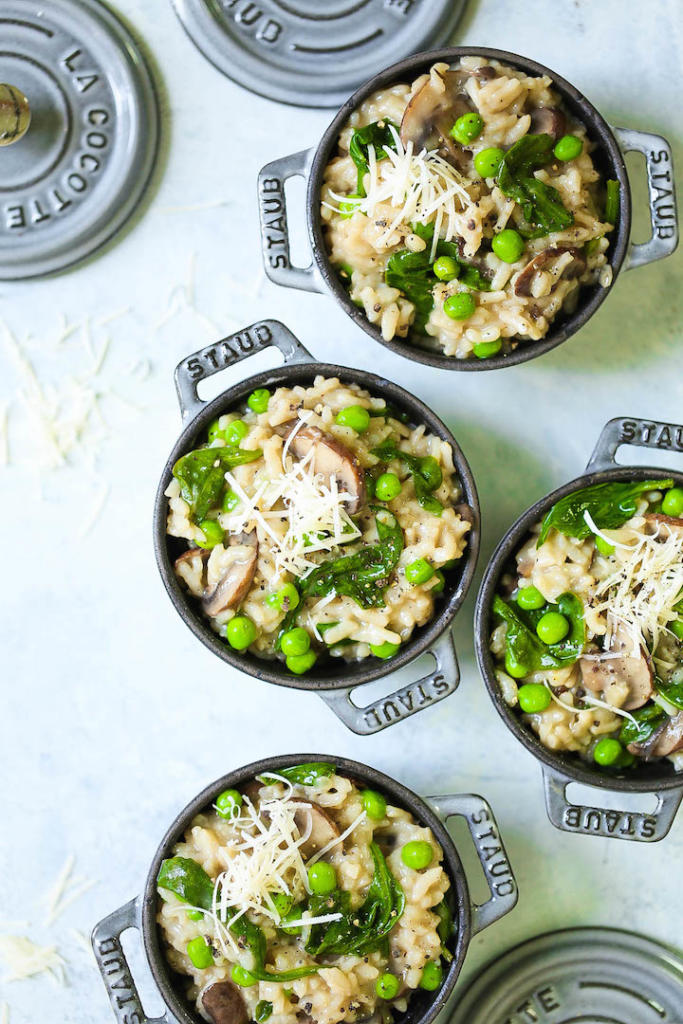 Quick risotto with mushrooms