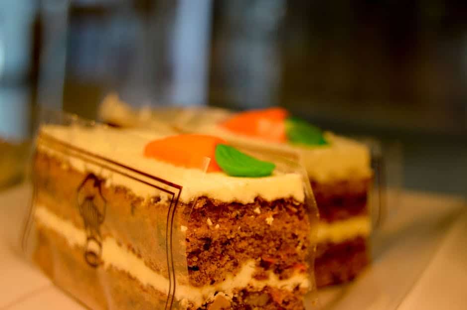 Carrot cake has a unique color.