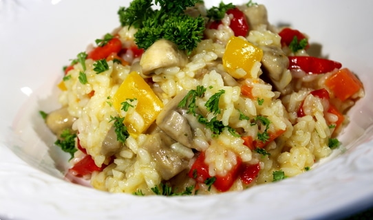 Simple risotto with vegetables