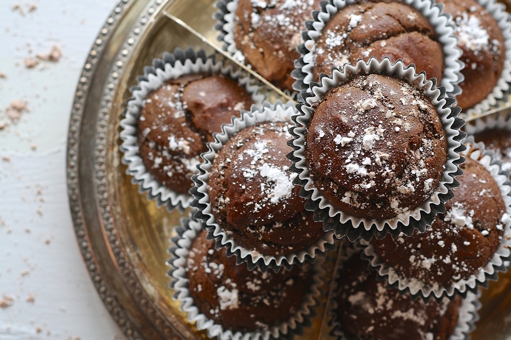 Cukrované muffiny s čokoládou