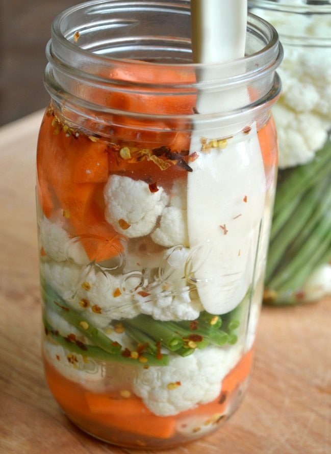 Quick and easy fermented vegetables.