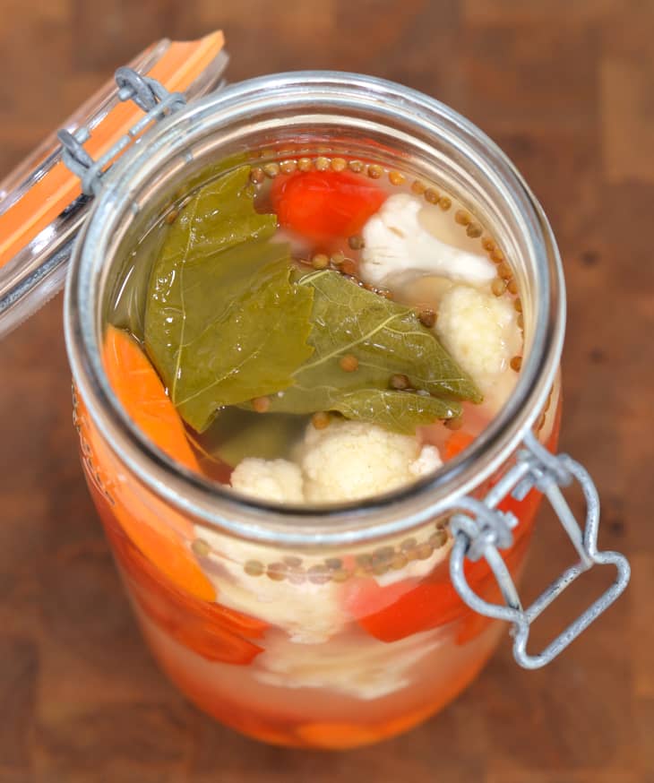 Fermented peppers, cauliflower and carrots.