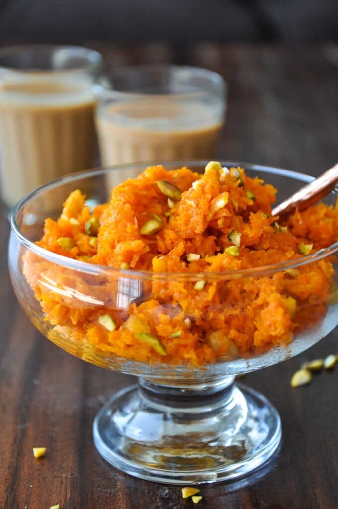 Indian pudding and carrot dessert.