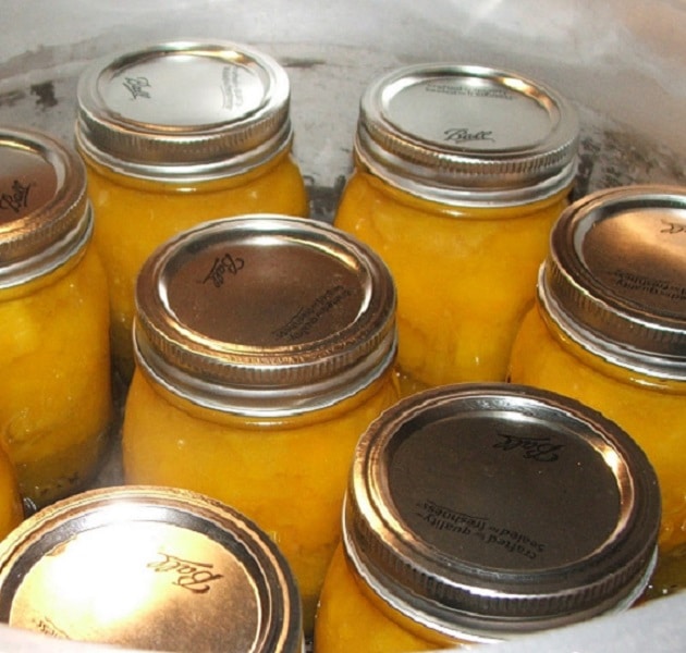 Pickled pumpkin in canning jars.