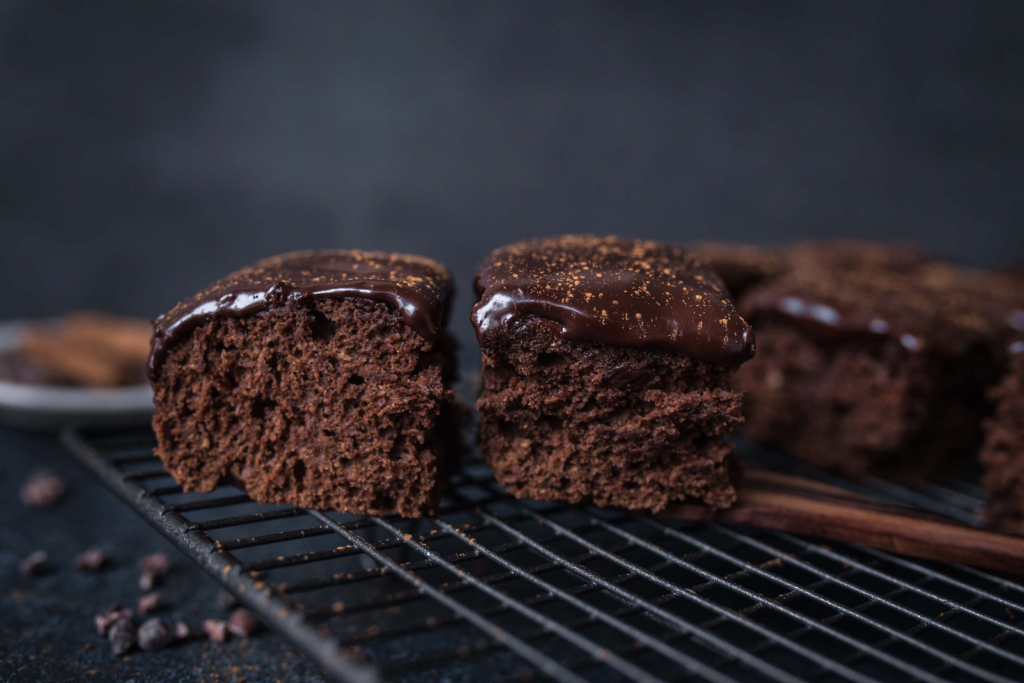 American brownies with chocolate frosting