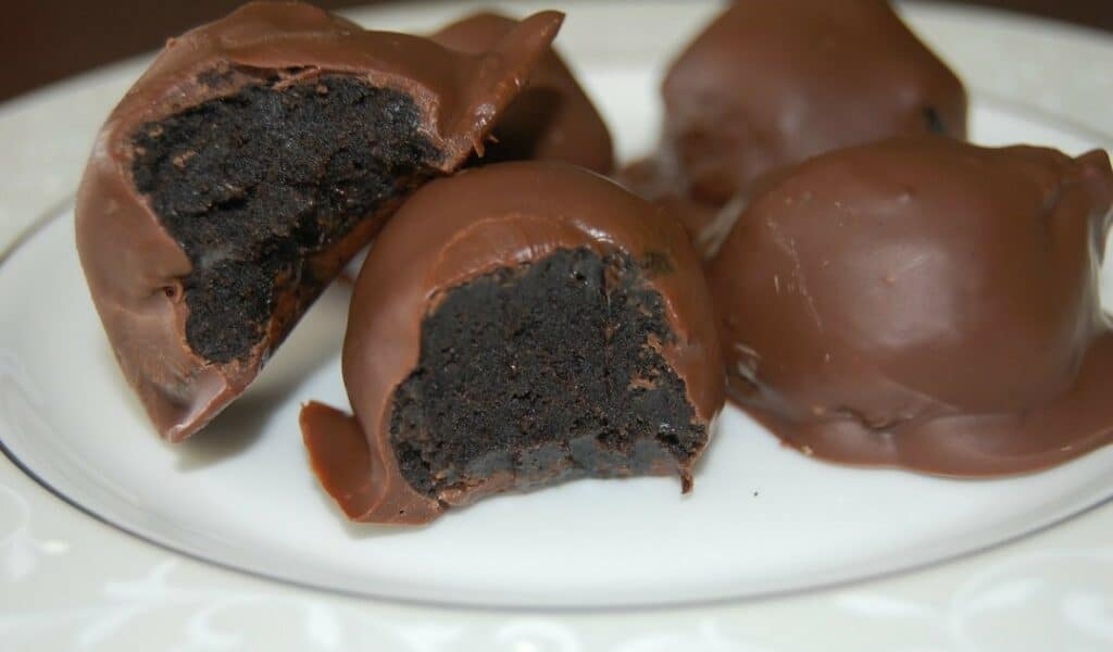 Unbeatable truffles dipped in chocolate.