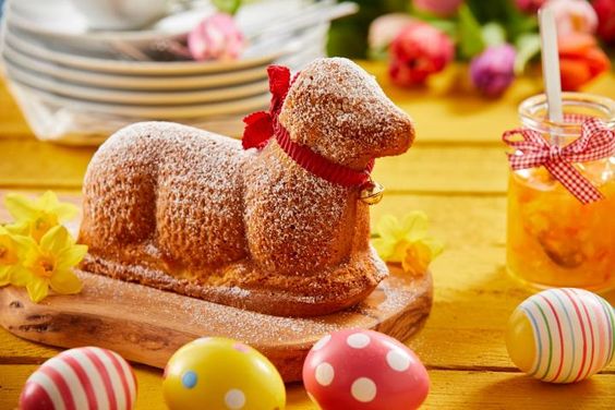 Recipe for Easter lamb with whipped cream.