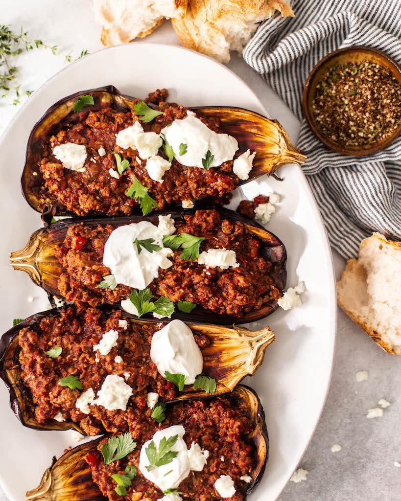 eggplant baked with lamb