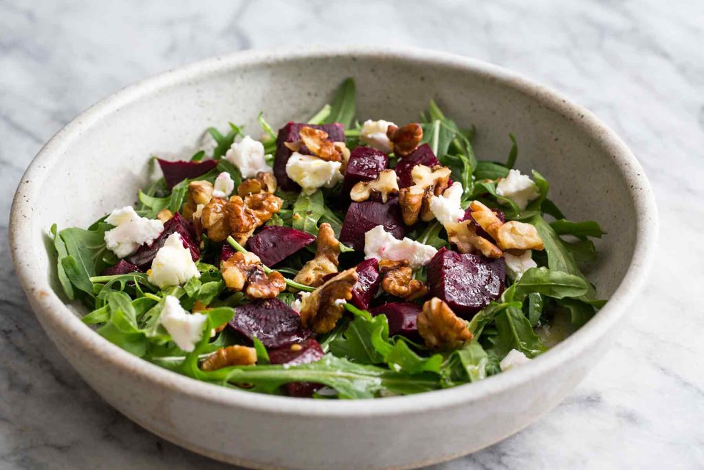 roasted beetroot in the form of a salad