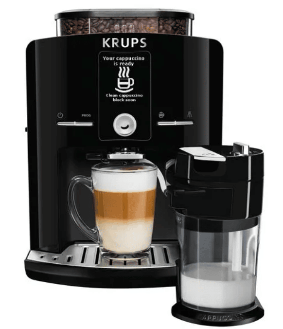 Kompaktní kávovar Krups na lahodné cappuccino.