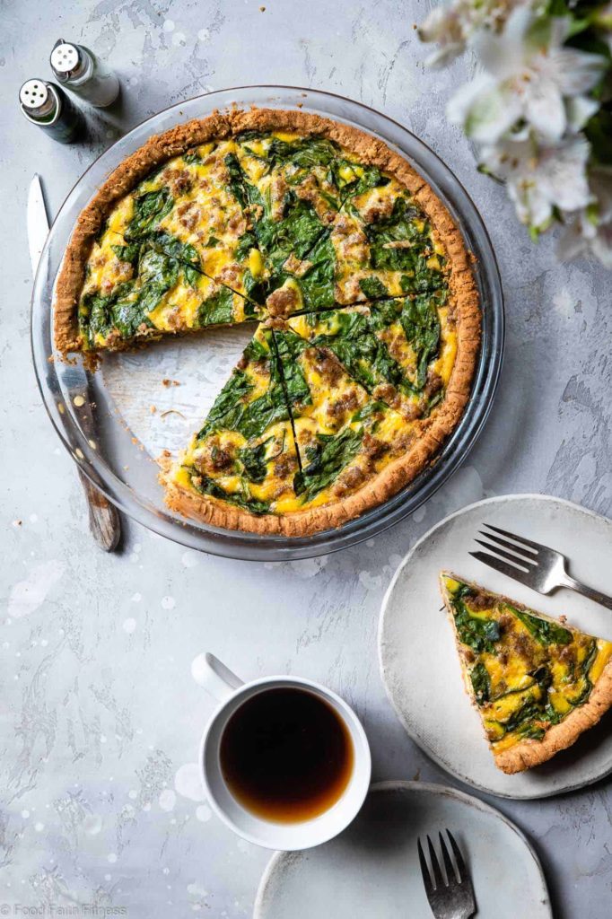 French quiche in a keto version without butter.