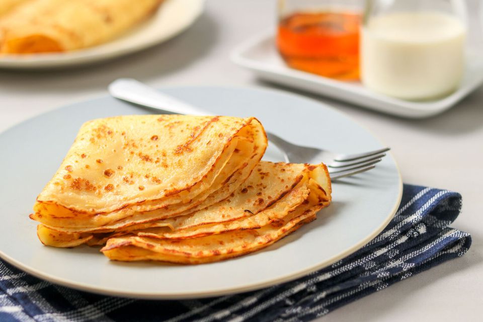 Gluten-free cottage cheese pancakes with your favorite side dish.