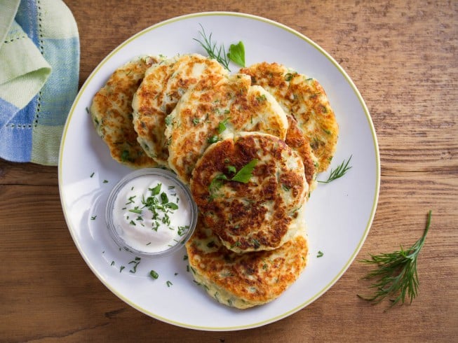 Potato patties made from boiled potatoes.