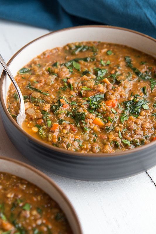 Meatless lentil soup