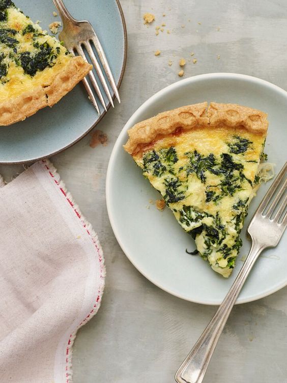 French savory pie with spinach