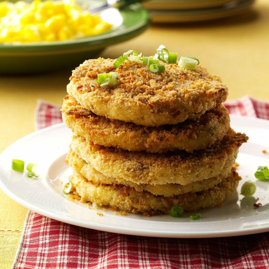 Mashed potato fritters are a great way to use leftovers.