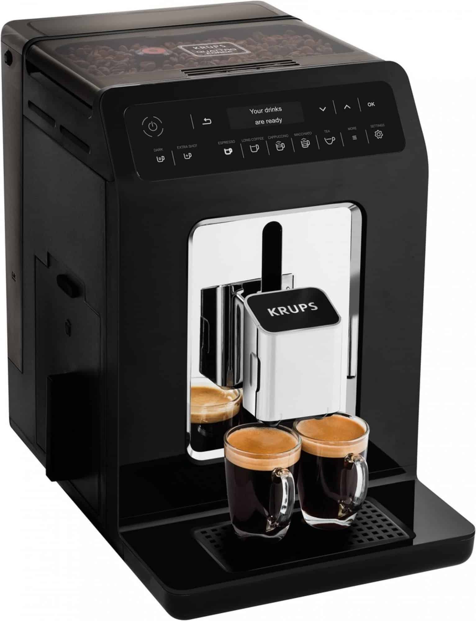 Automatický kávovar na espresso od značky Krups.