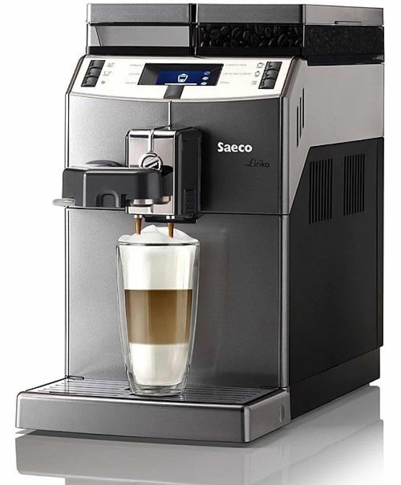 Kvalitní kávovar kompaktních rozměrů značky Saeco.