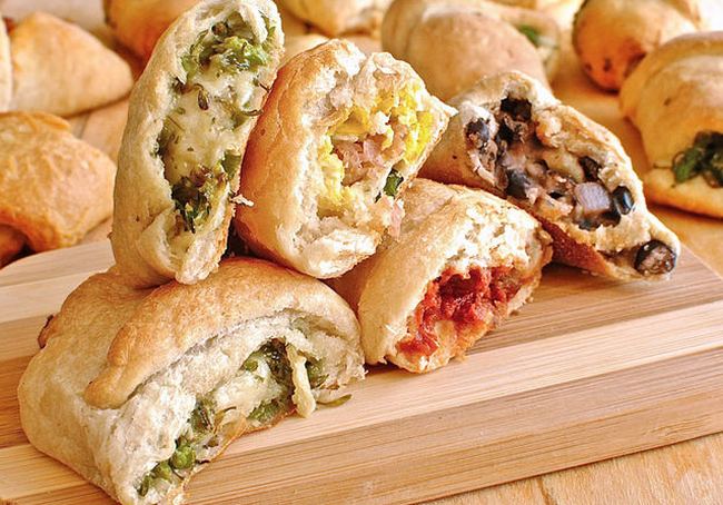 Savory pastries filled with a mixture of various fillings