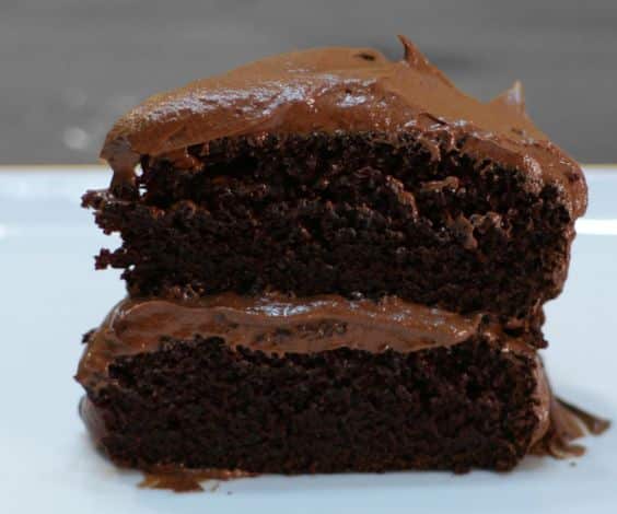 Cocoa bun with chocolate-cream frosting.