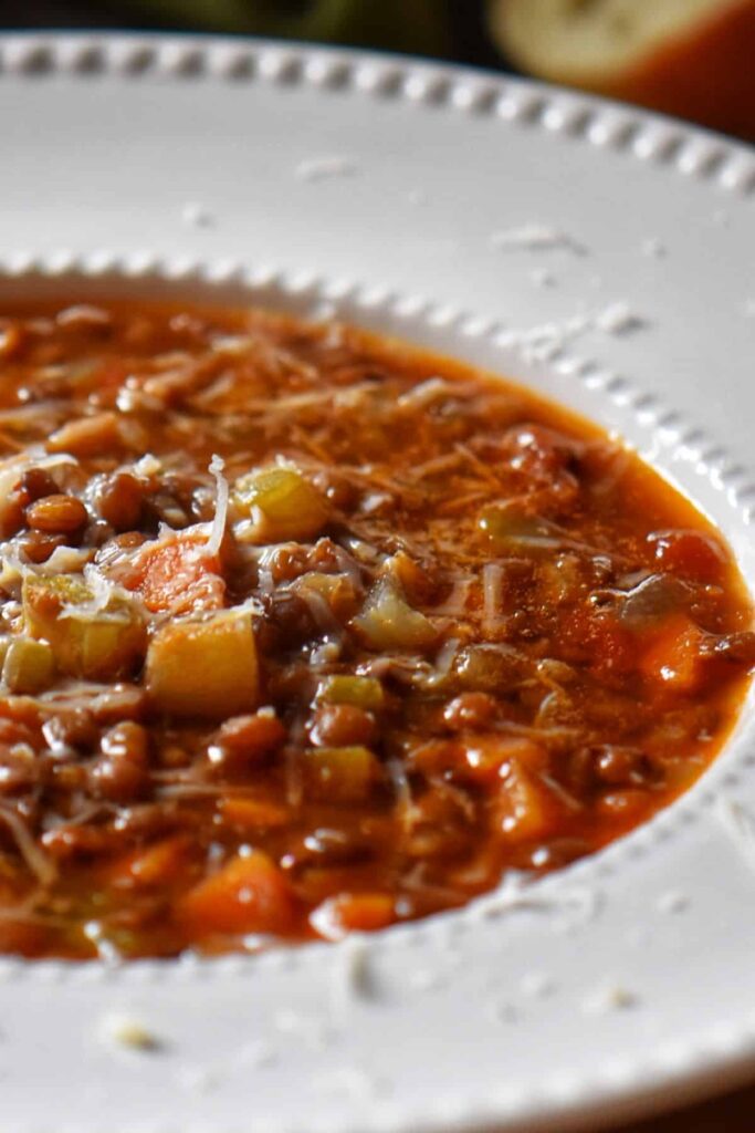Recept na jednoduchou italskou čočkovou polévku.