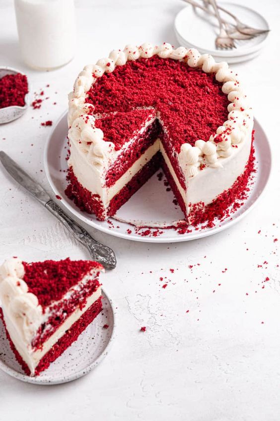 Cheesecake s dortem Red Velvet.