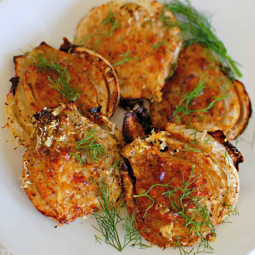 Baked fennel with parmesan.