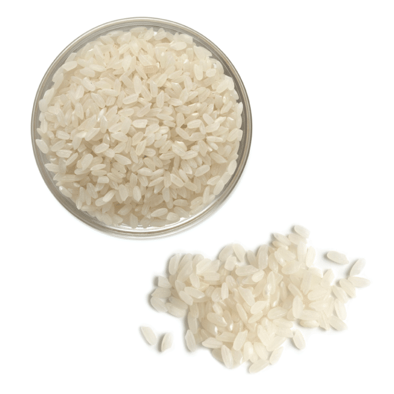Střednězrnná bílá rýže v misce