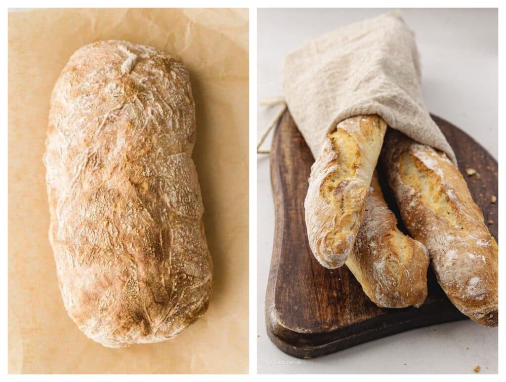 Jaký je rozdíl mezi italským chlebem a francouzskou bagetou.
