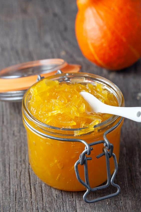 A glass full of sweet marmalade.