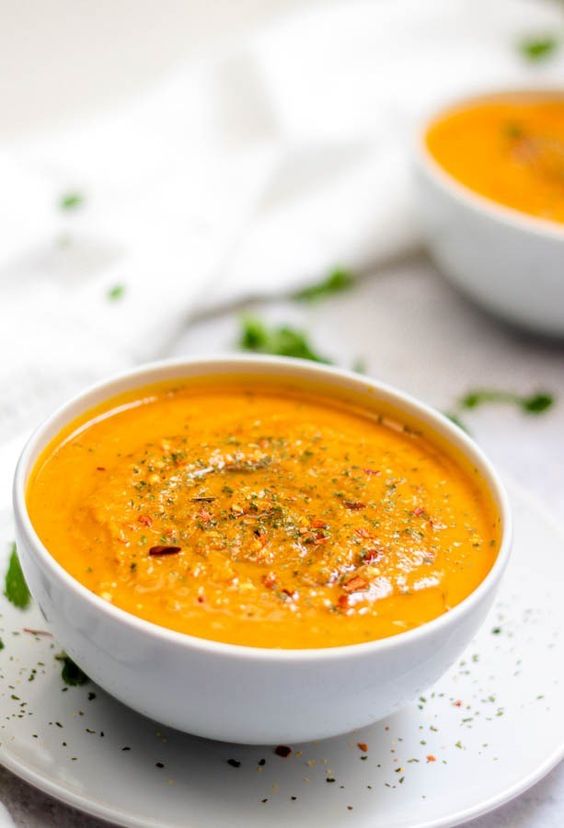 Creamy soup flavored with spices.