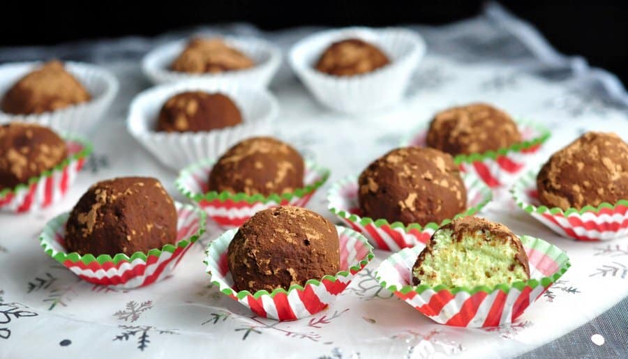 Avocado and cottage cheese balls in cupcakes.
